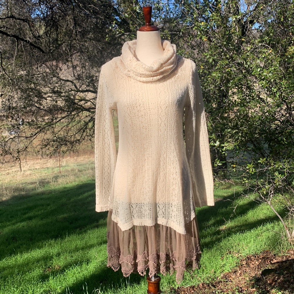 Crochet Sweater Dress / RYU by Anthropologie